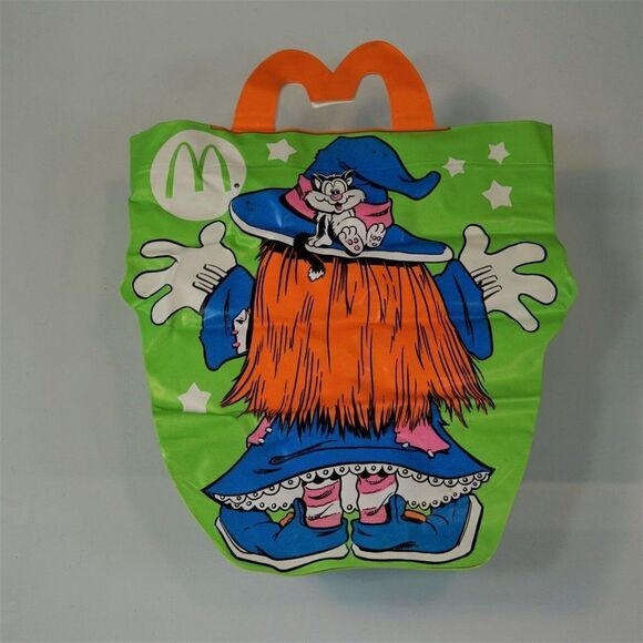 Vintage 1990 McDonalds Halloween Bag Trick or Treat Candy Vinyl Happy Meal - Picture 9 of 11